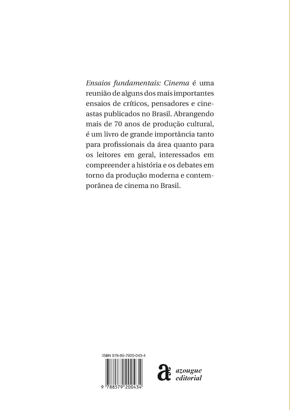 Rückseitencover Ensaios fundamentais - cinema