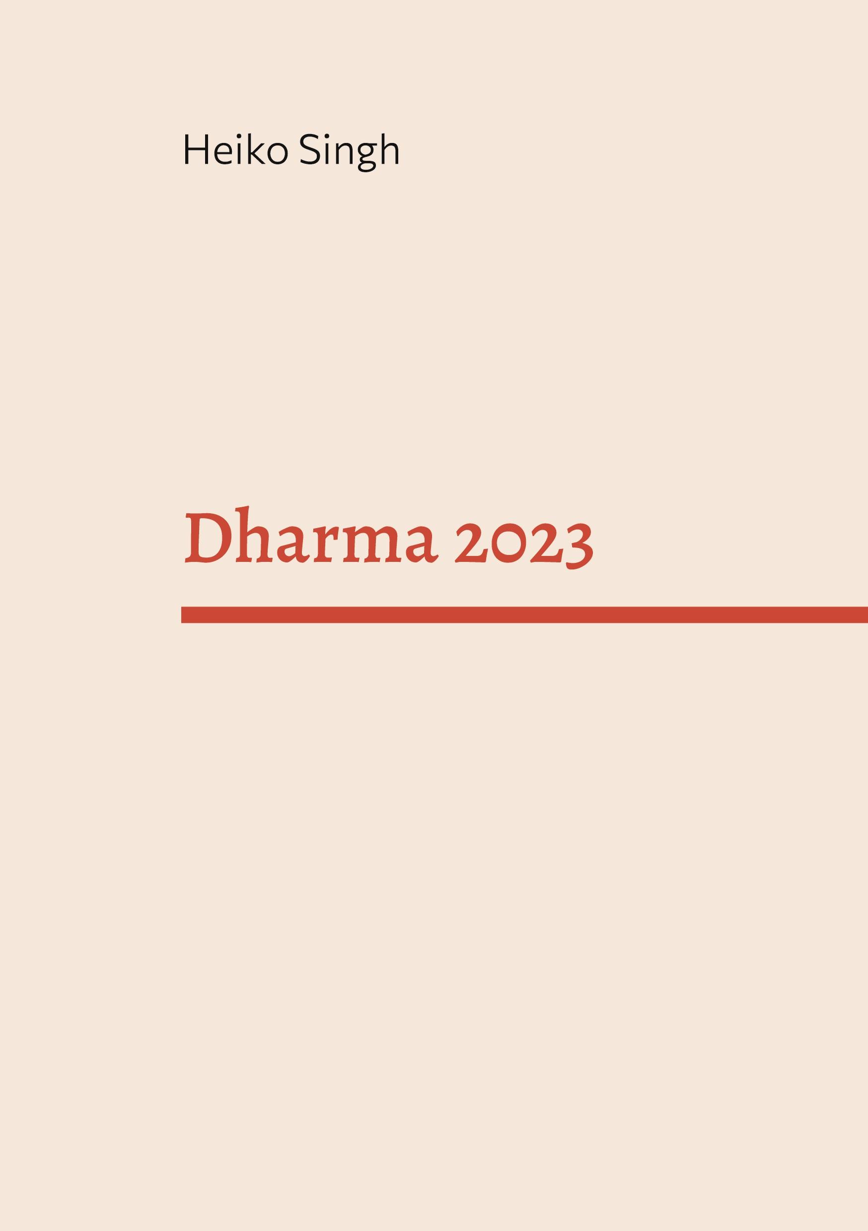 Vorderes Coverbild Dharma 2023