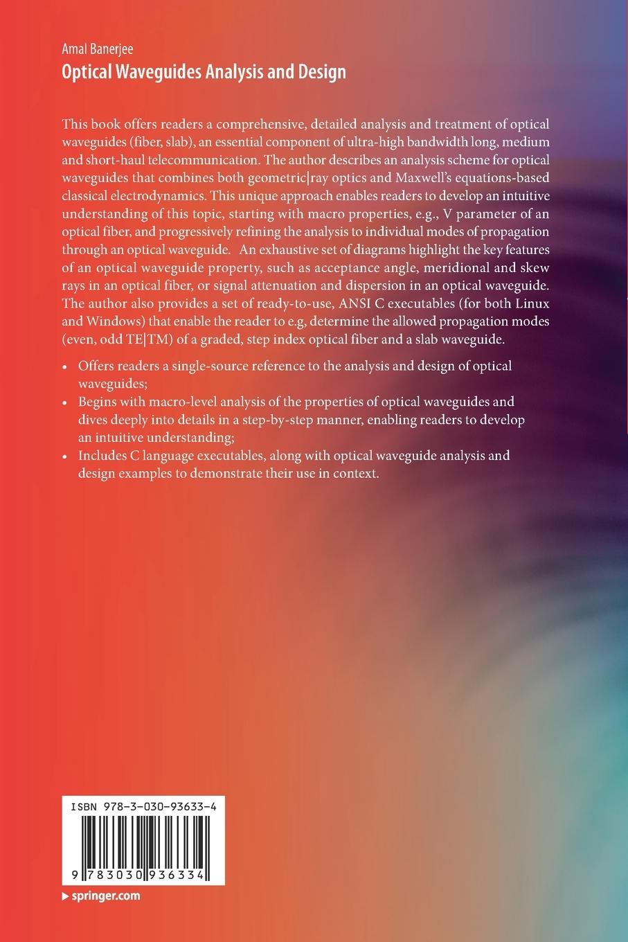 Rückseitencover Optical Waveguides Analysis and Design