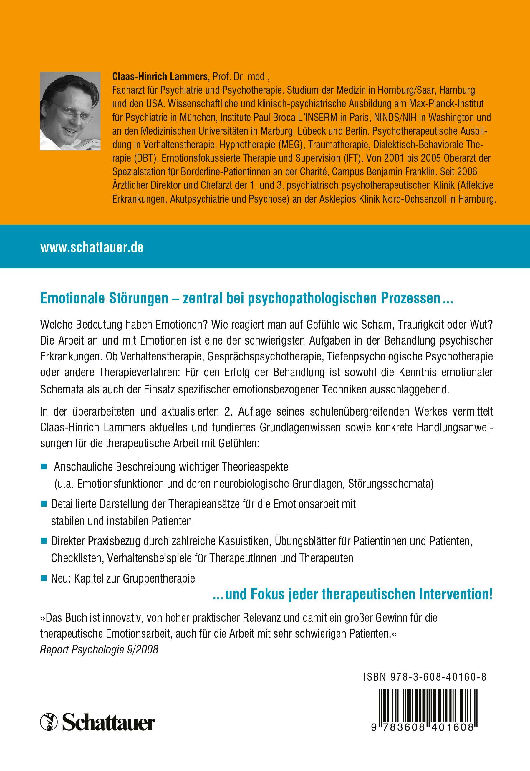 Rückseitencover Emotionsbezogene Psychotherapie