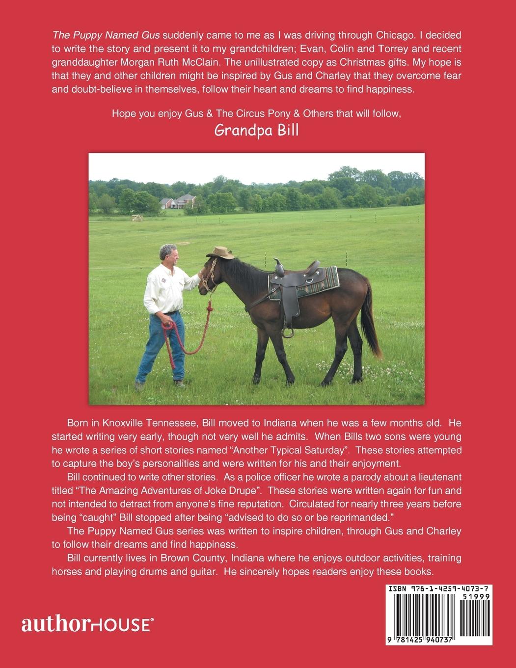 Rückseitencover A Puppy Named Gus and the Circus Pony