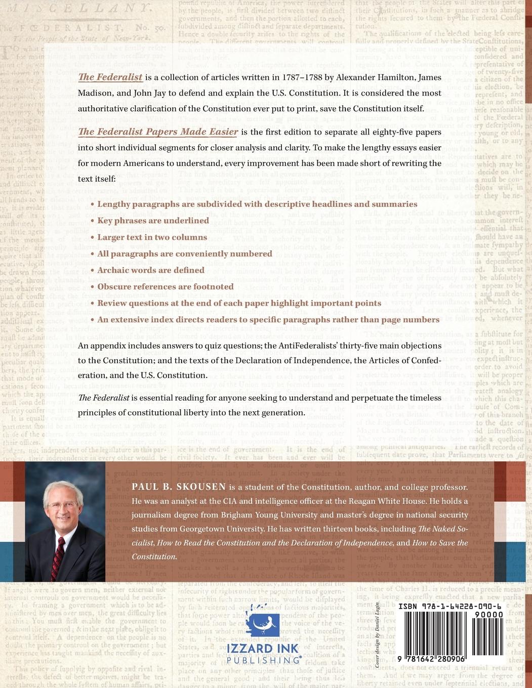 Rückseitencover The Federalist Papers Made Easier