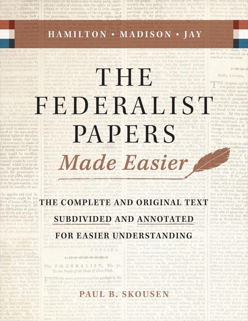 Vorderes Coverbild The Federalist Papers Made Easier