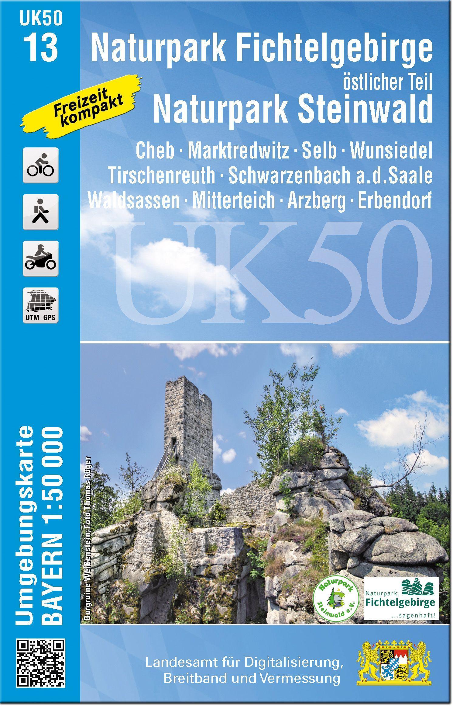 Vorderes Coverbild UK50-13 Naturpark Fichtelgebirge, östlicher Teil, Naturpark Steinwald
