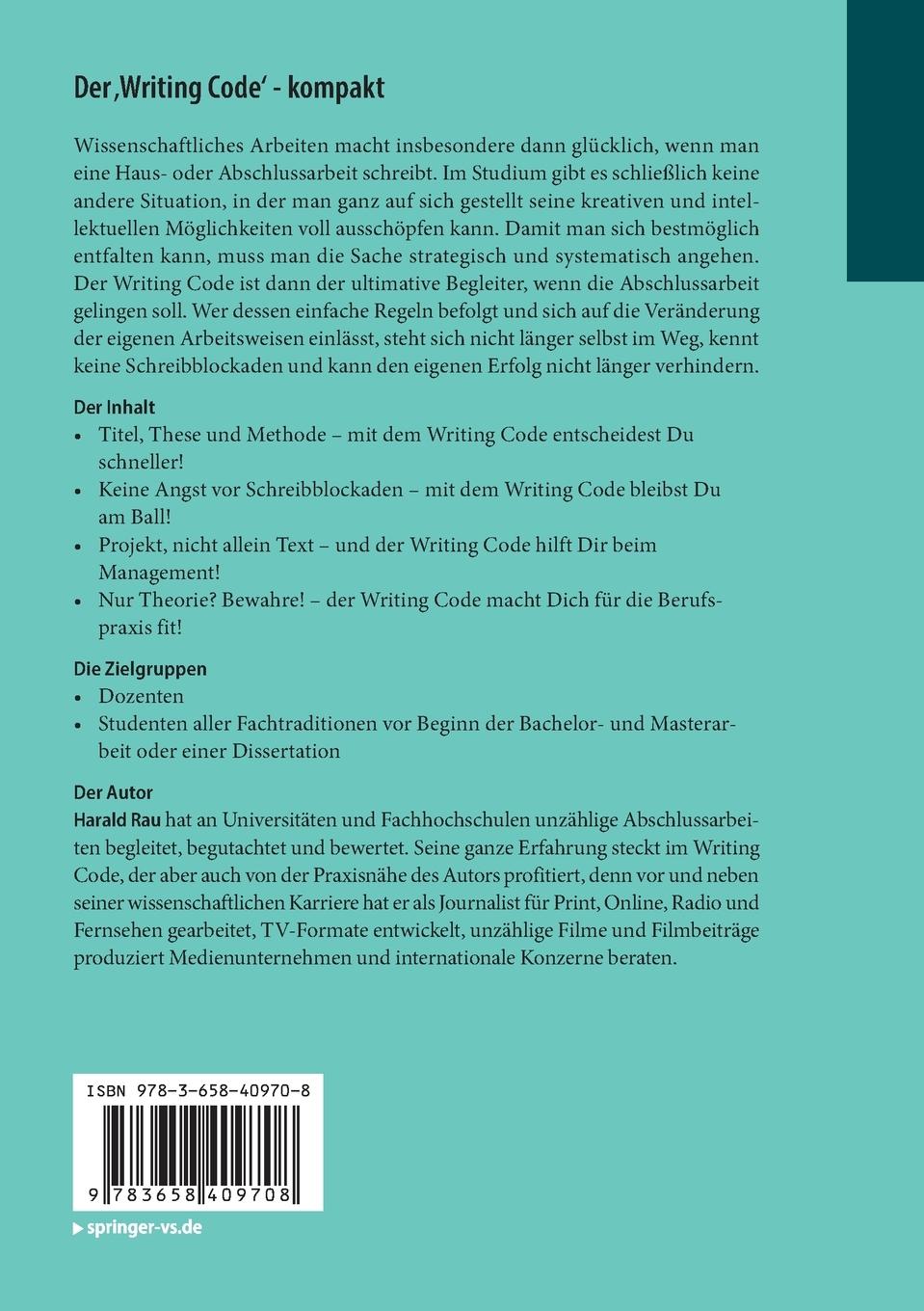 Rückseitencover Der 'Writing Code' - kompakt