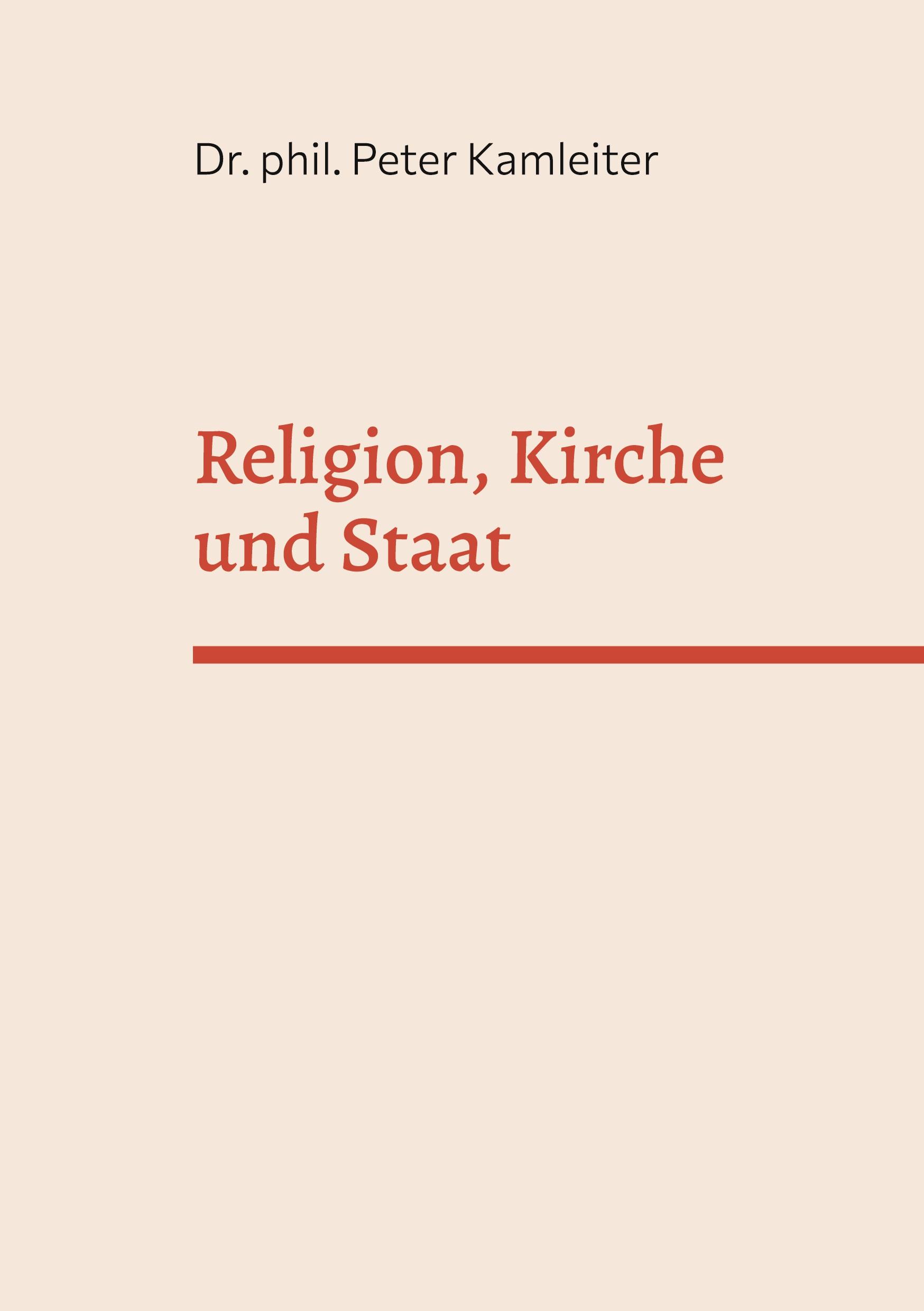 Vorderes Coverbild Religion, Kirche und Staat