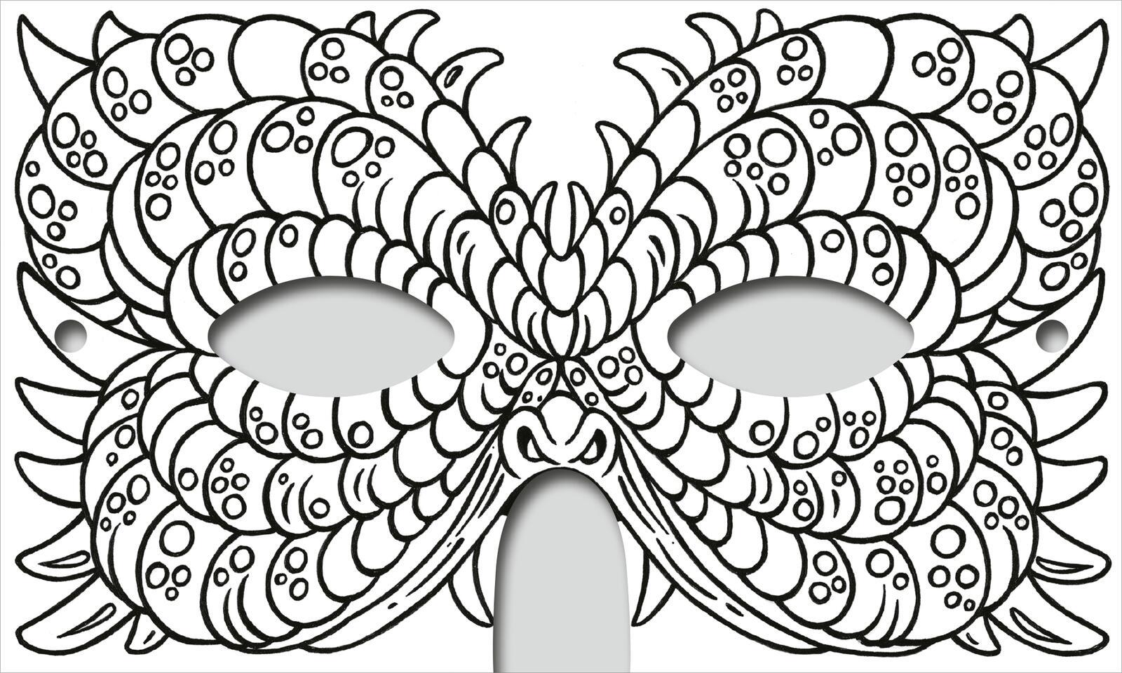 Beispielinhalt (Bild) Abenteuer-Masken zum Ausmalen