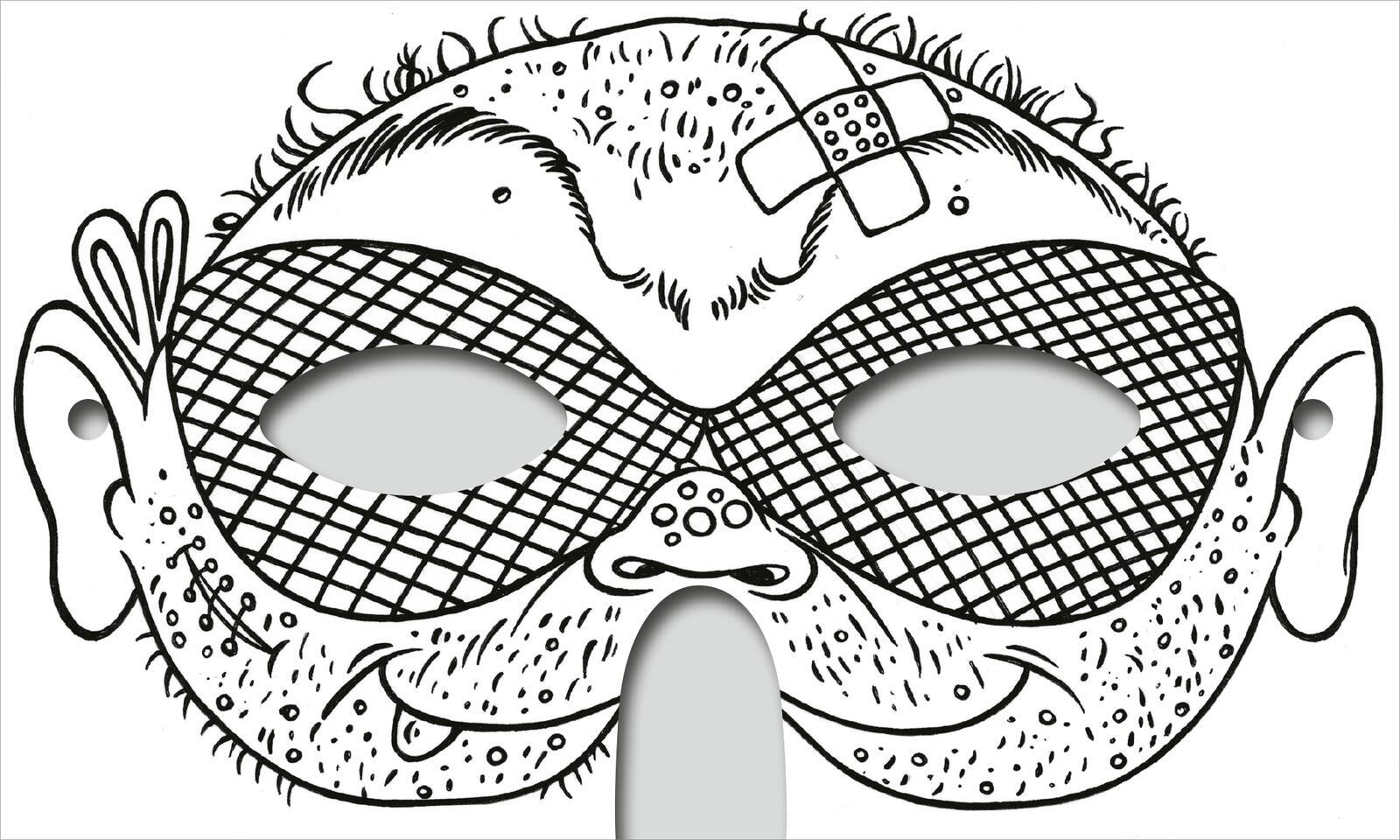 Beispielinhalt (Bild) Abenteuer-Masken zum Ausmalen