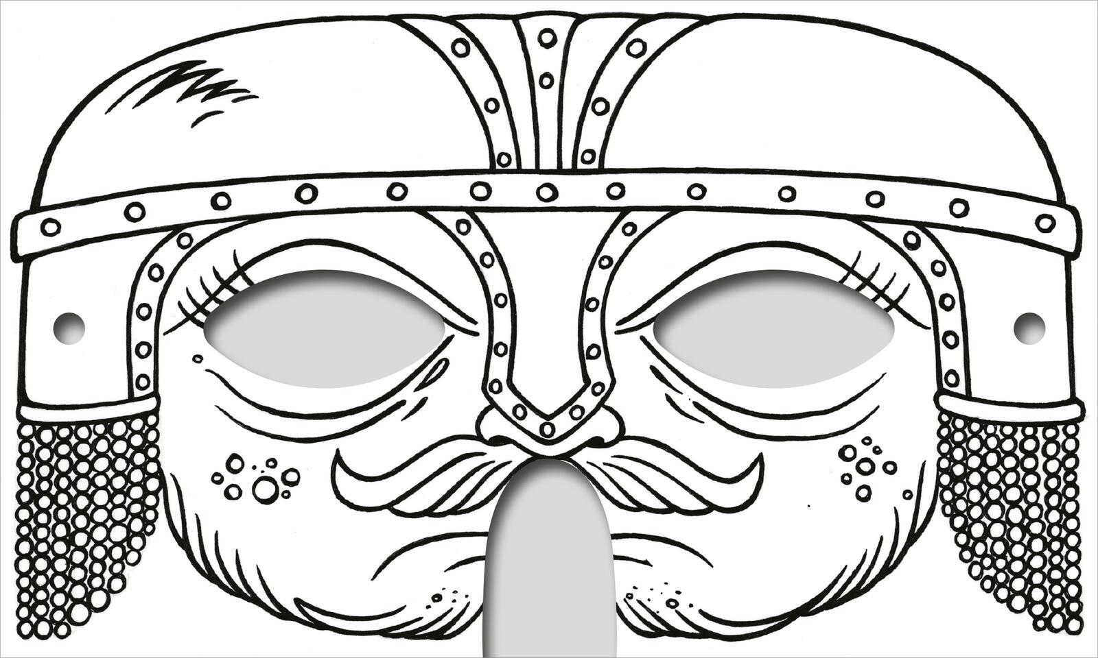 Beispielinhalt (Bild) Abenteuer-Masken zum Ausmalen