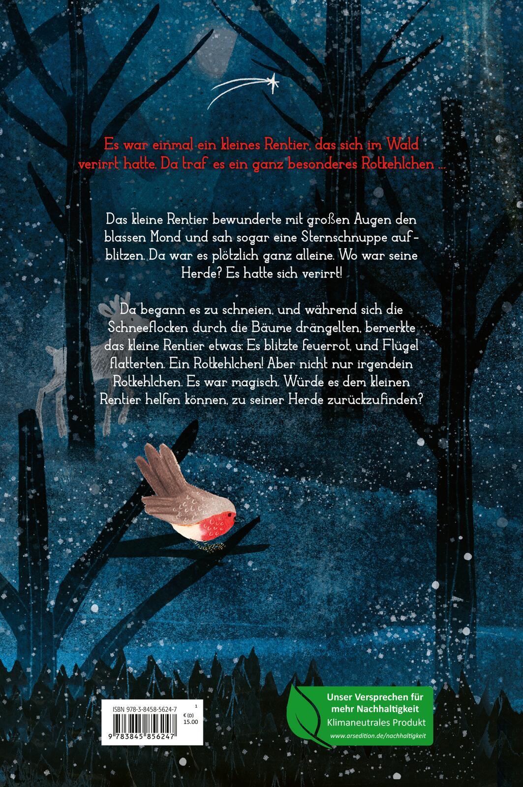 Rückseitencover Das kleine Rentier und das Rotkehlchen