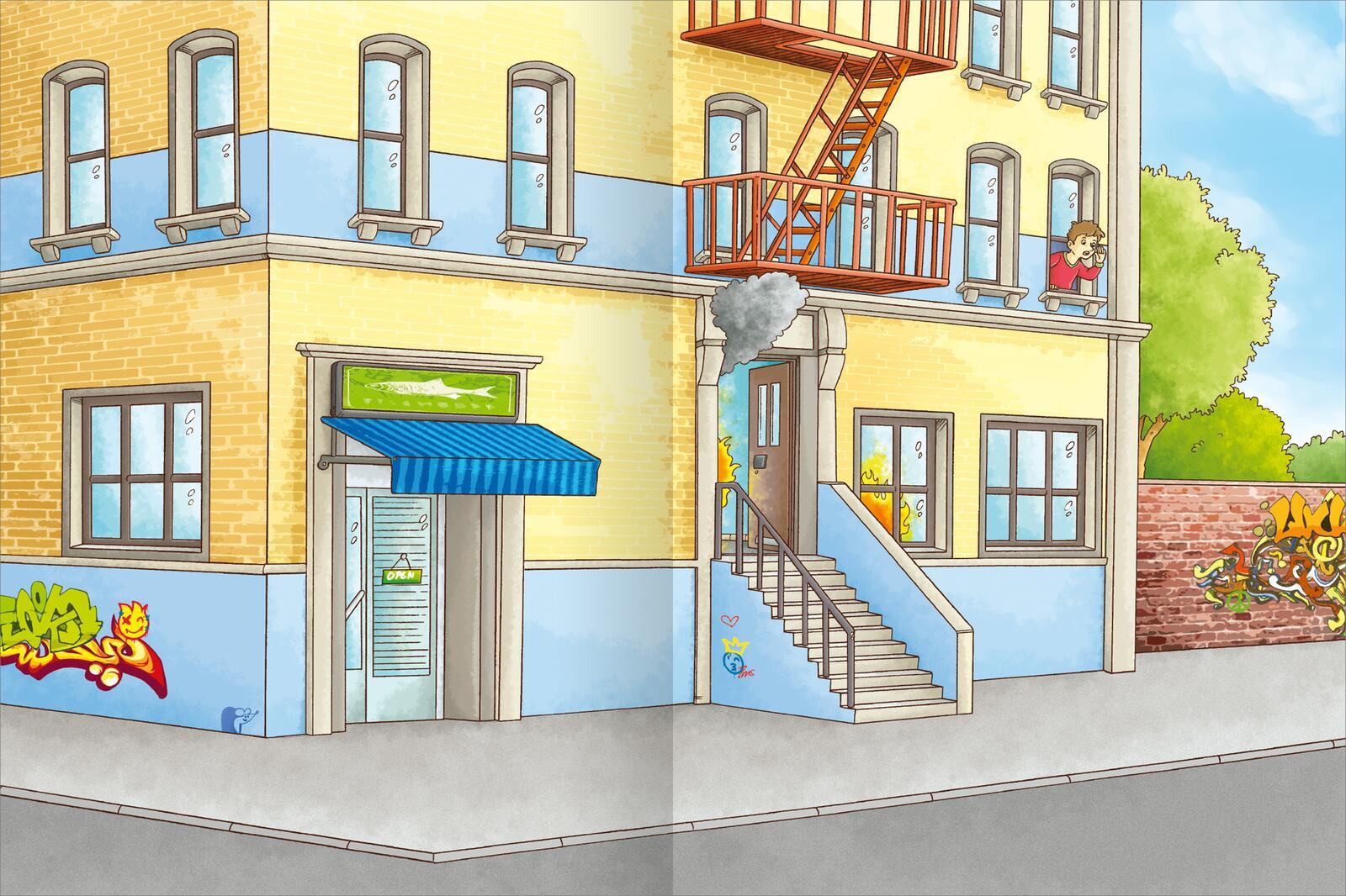 Beispielinhalt (Bild) Mein Polizei- und Feuerwehr-Stickerheft