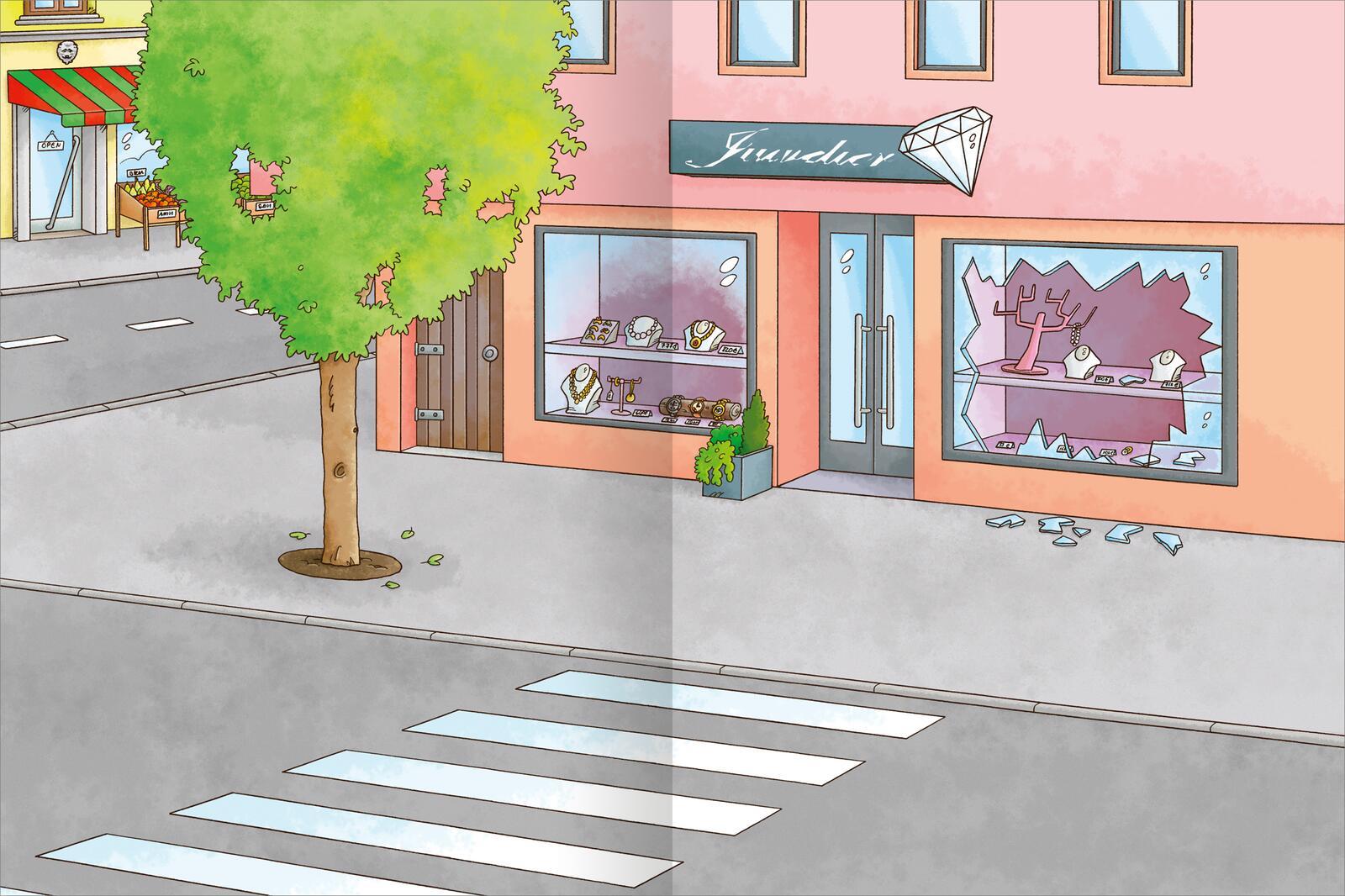 Beispielinhalt (Bild) Mein Polizei- und Feuerwehr-Stickerheft