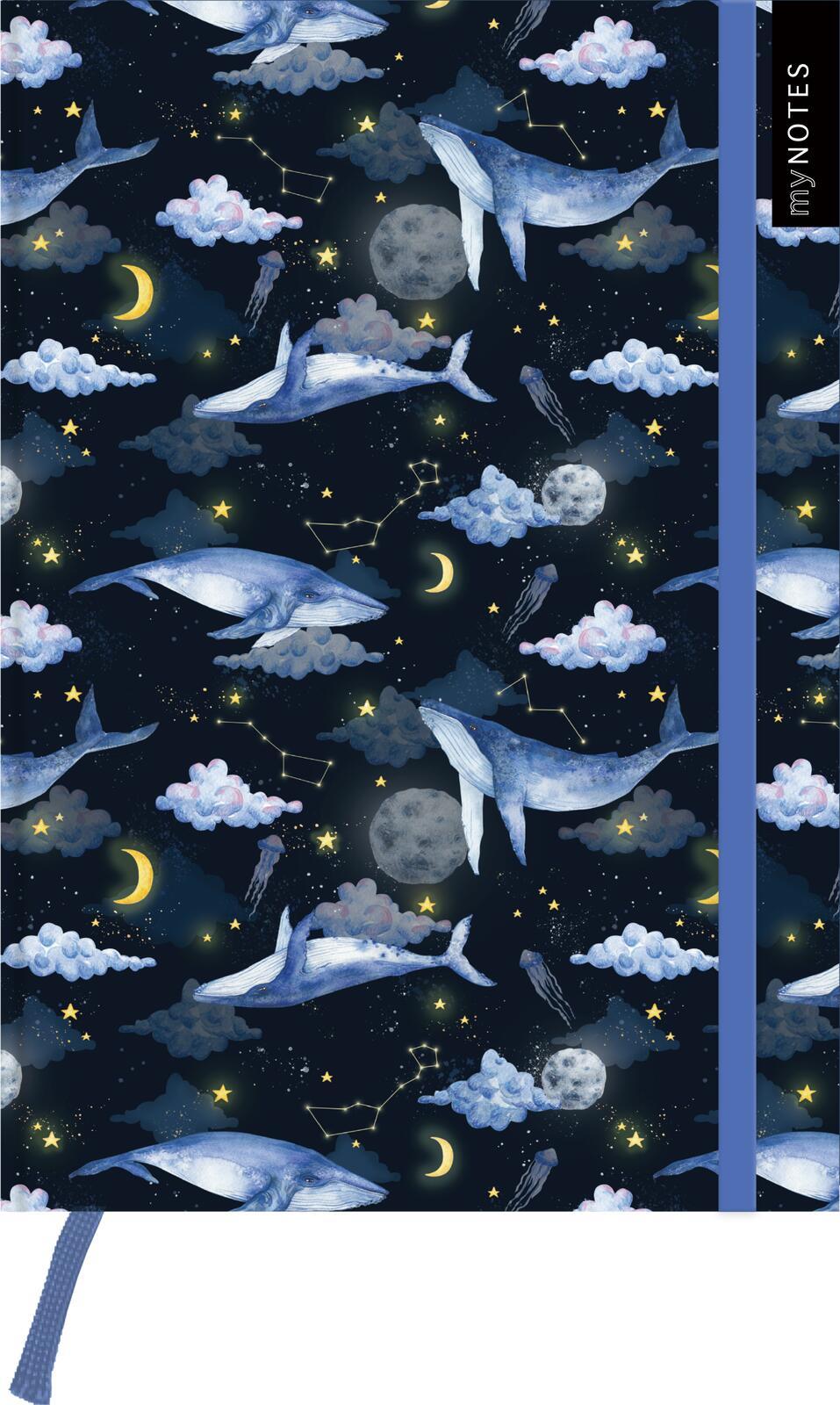 Beispielinhalt (Bild) myNOTES Notizbuch A5: Cosmic Whale