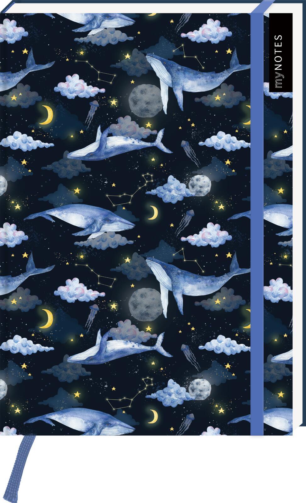 Vorderes Coverbild myNOTES Notizbuch A5: Cosmic Whale