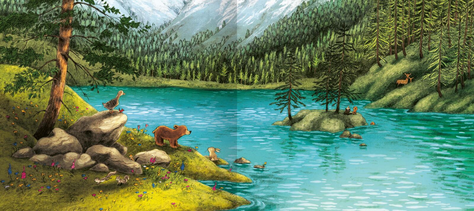 Beispielinhalt (Bild) Was macht die kleine Gans im Herbst?