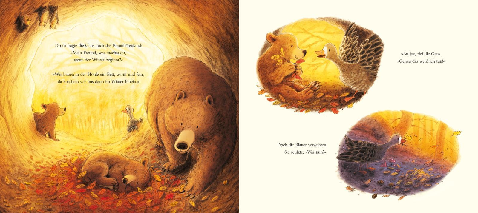 Beispielinhalt (Bild) Was macht die kleine Gans im Herbst?