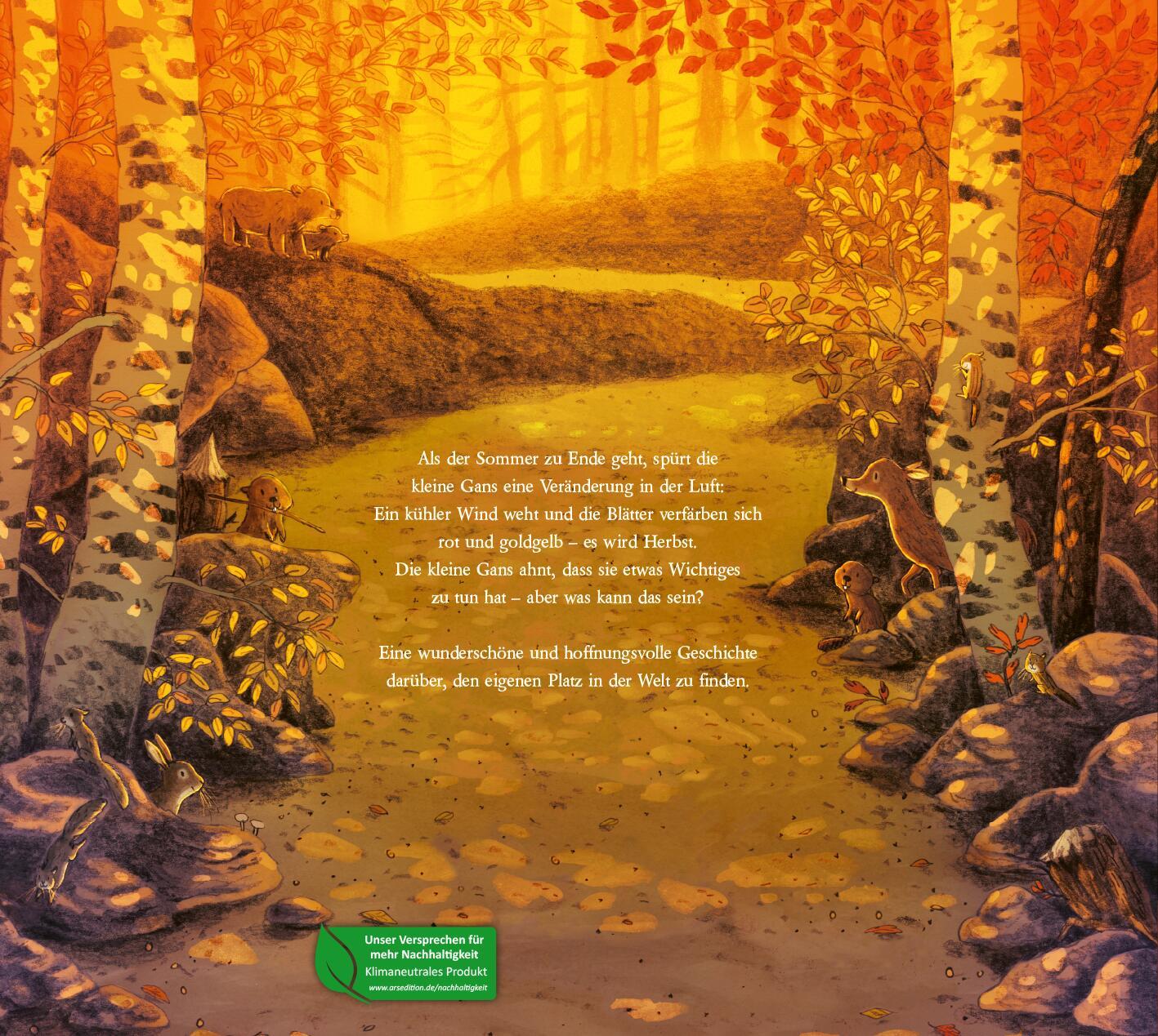 Rückseitencover Was macht die kleine Gans im Herbst?