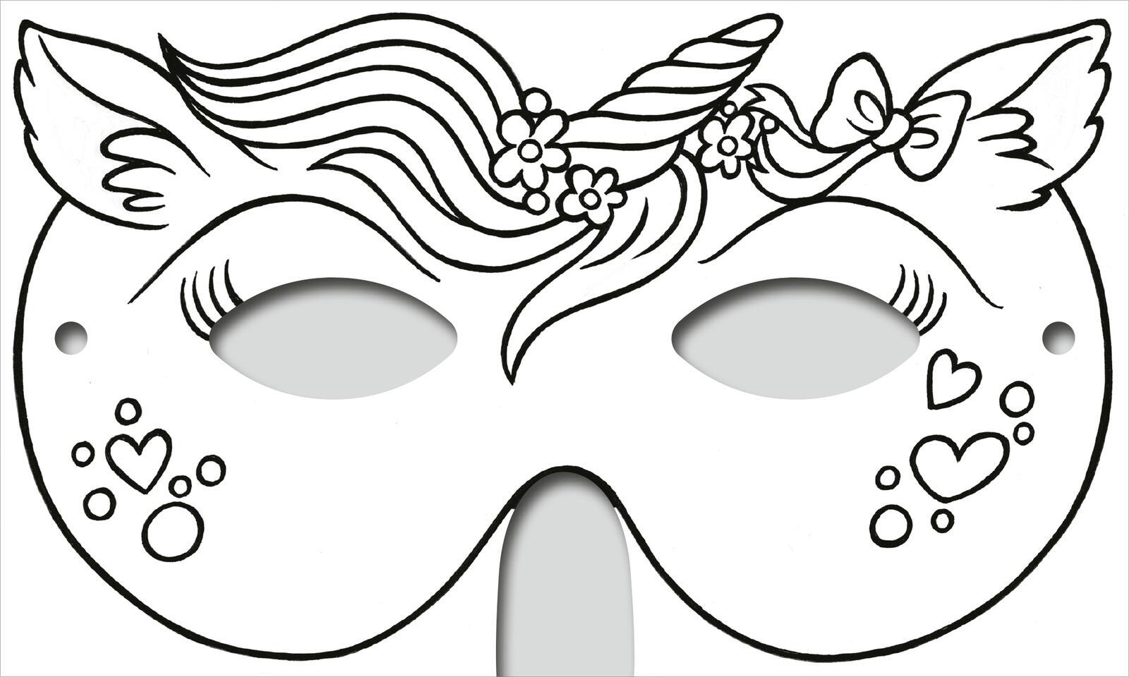 Beispielinhalt (Bild) Zauberhafte Masken zum Ausmalen