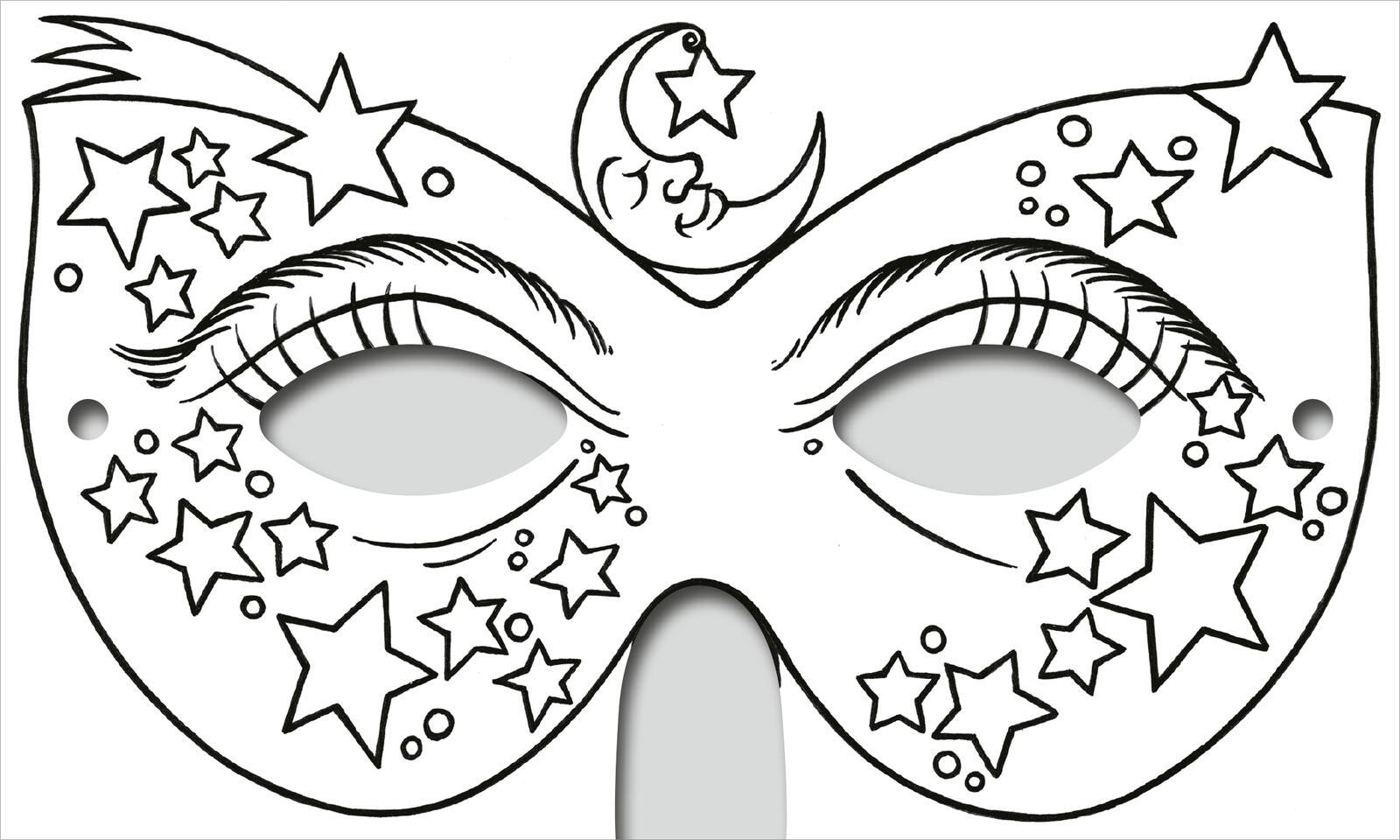 Beispielinhalt (Bild) Zauberhafte Masken zum Ausmalen