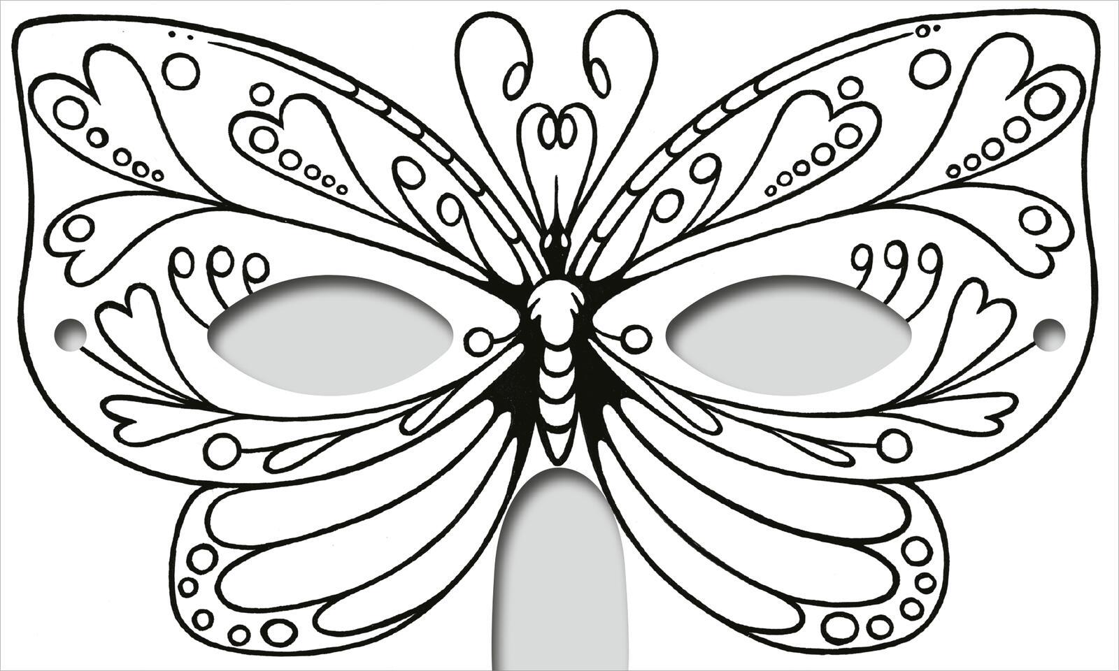 Beispielinhalt (Bild) Zauberhafte Masken zum Ausmalen