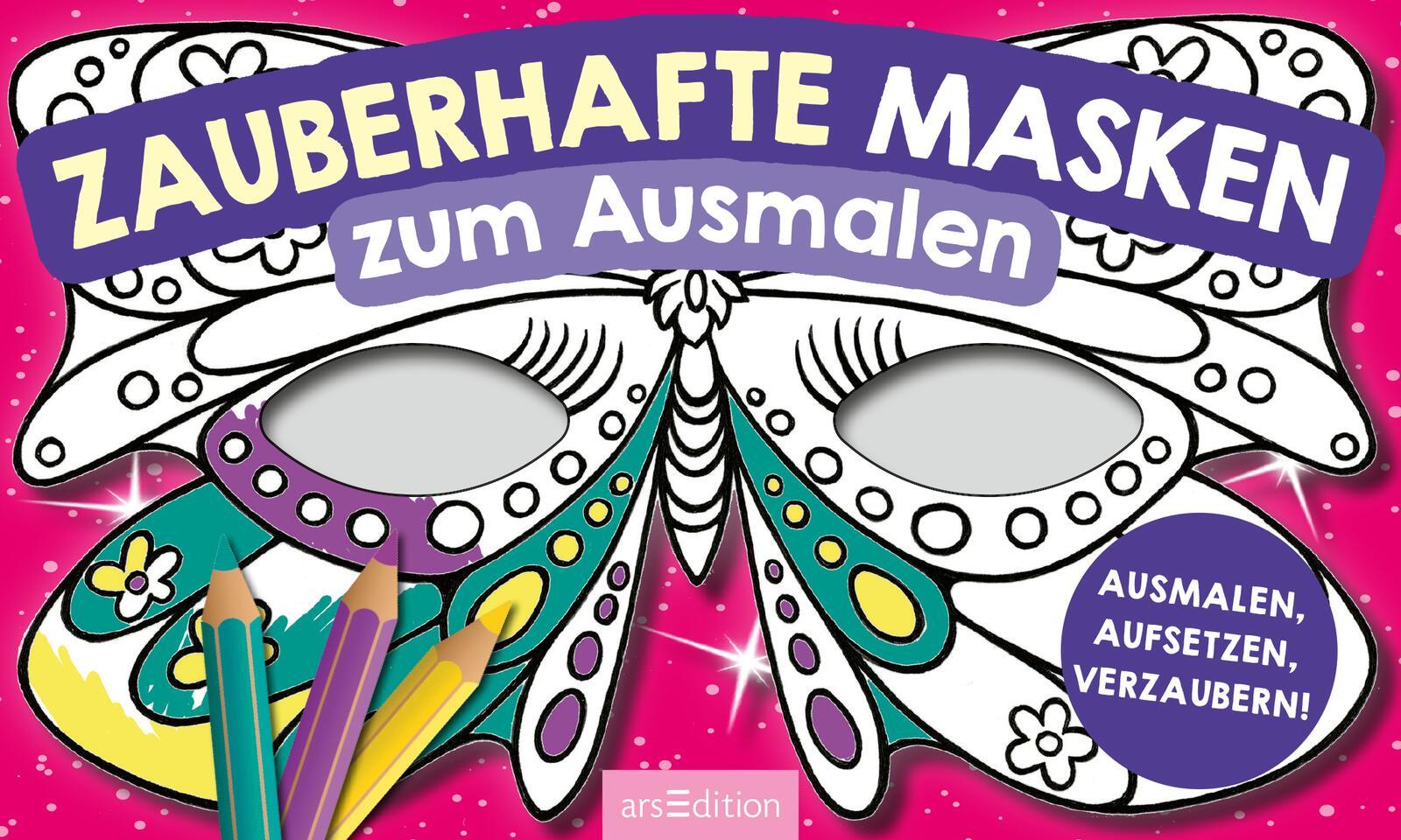 Beispielinhalt (Bild) Zauberhafte Masken zum Ausmalen