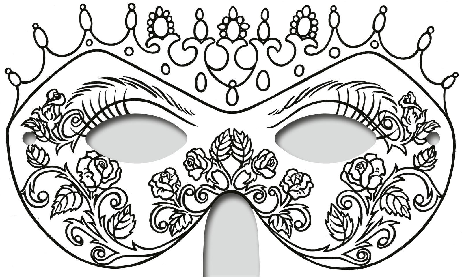 Beispielinhalt (Bild) Zauberhafte Masken zum Ausmalen