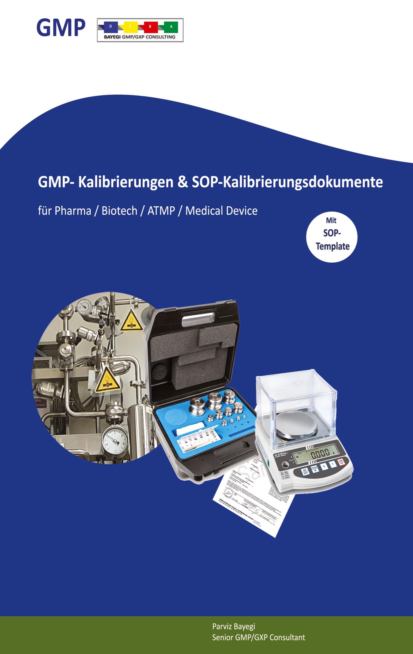 Vorderes Coverbild GMP- Kalibrierungen & SOP-Kalibrierungsdokumente  Mit SOP-Template