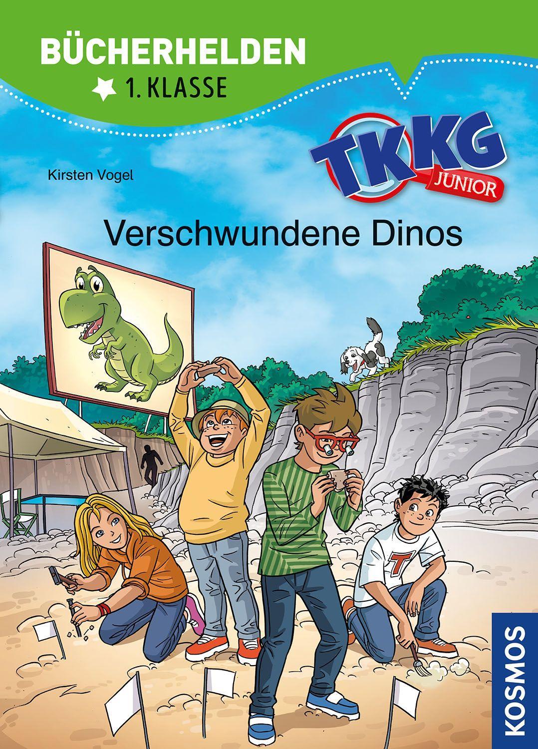 Vorderes Coverbild TKKG Junior, Bücherhelden 1. Klasse, Verschwundene Dinos