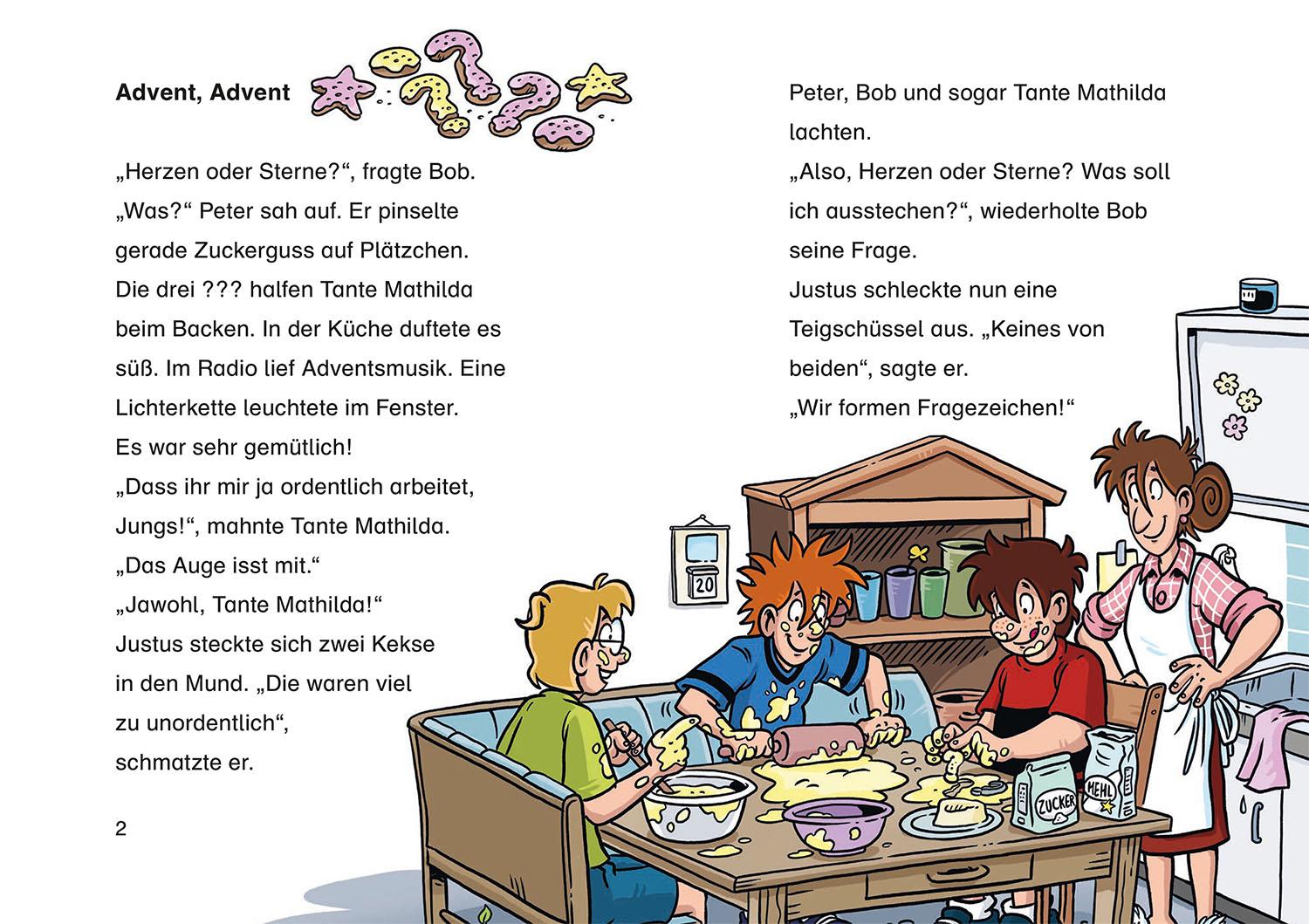 Beispielinhalt (Bild) Die drei ??? Kids, Bücherhelden 2. Klasse, Die Weihnachtsräuber
