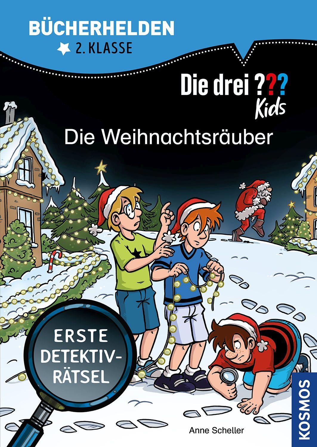 Vorderes Coverbild Die drei ??? Kids, Bücherhelden 2. Klasse, Die Weihnachtsräuber