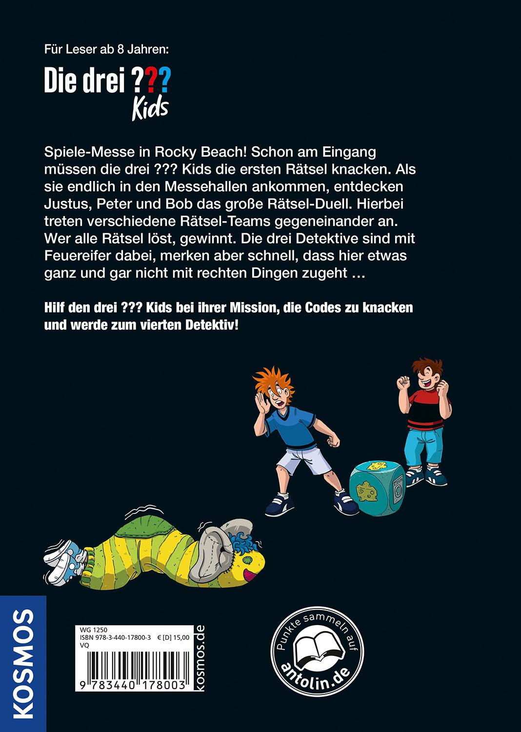 Rückseitencover Die drei ??? Kids, Mission Spiele-Code