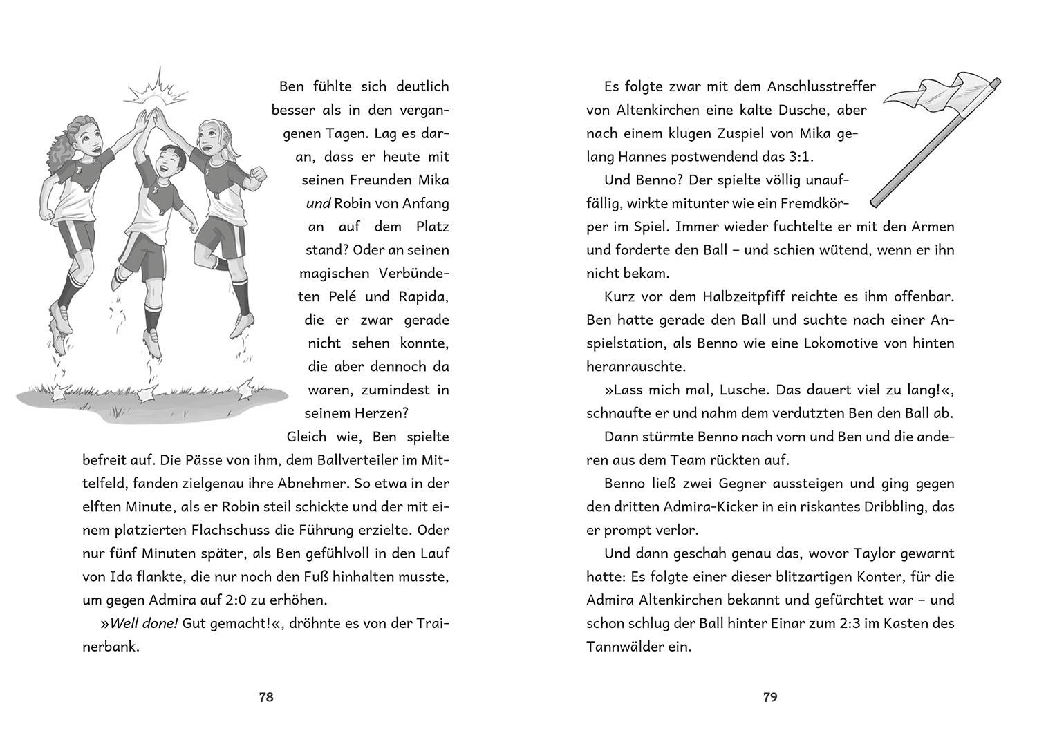 Beispielinhalt (Bild) Die Zauberkicker, 4, Foulspiel