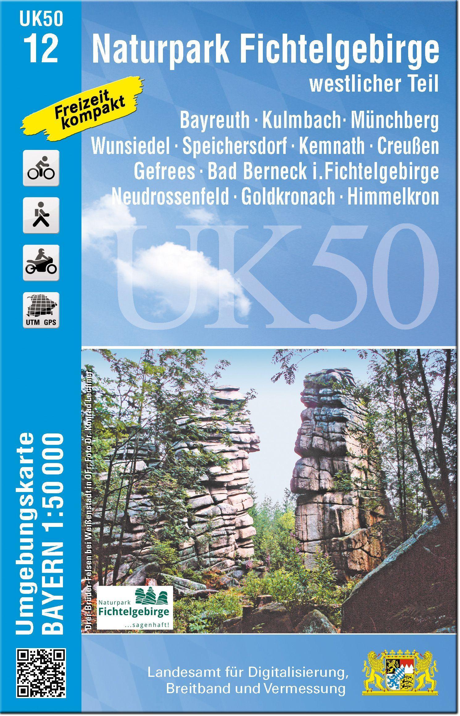 Vorderes Coverbild UK50-12 Naturpark Fichtelgebirge, westlicher Teil