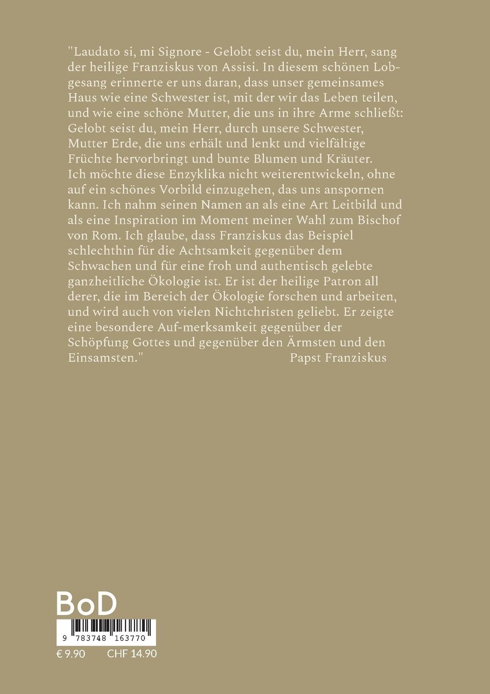 Rückseitencover Enzyklika Laudato Si'