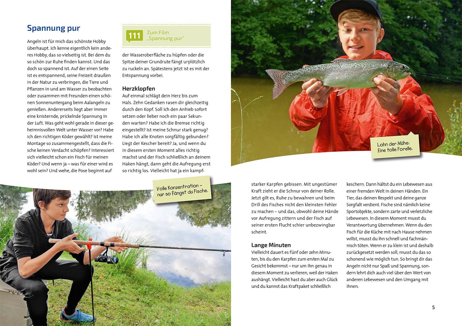 Beispielinhalt (Bild) Das Angelbuch für Kids
