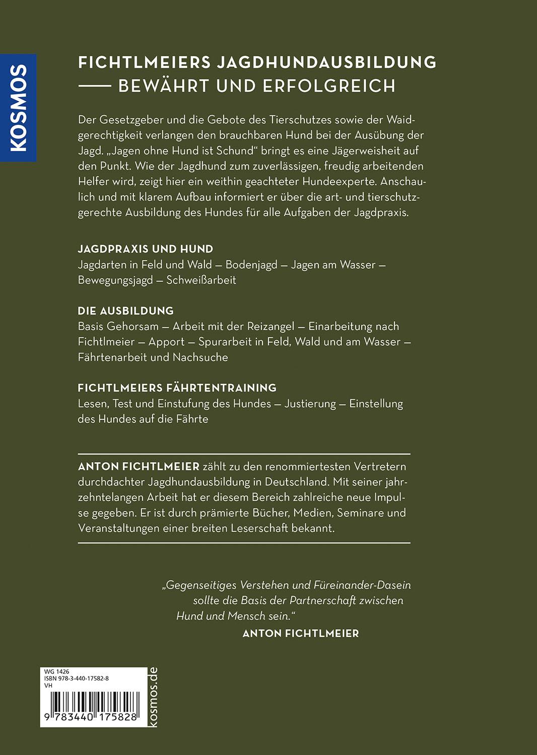 Rückseitencover Die Ausbildung des Jagdhundes