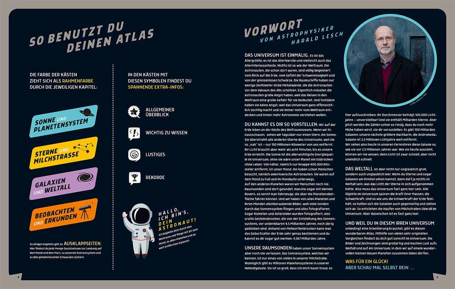 Beispielinhalt (Bild) Mein großer Kosmos Weltraumatlas