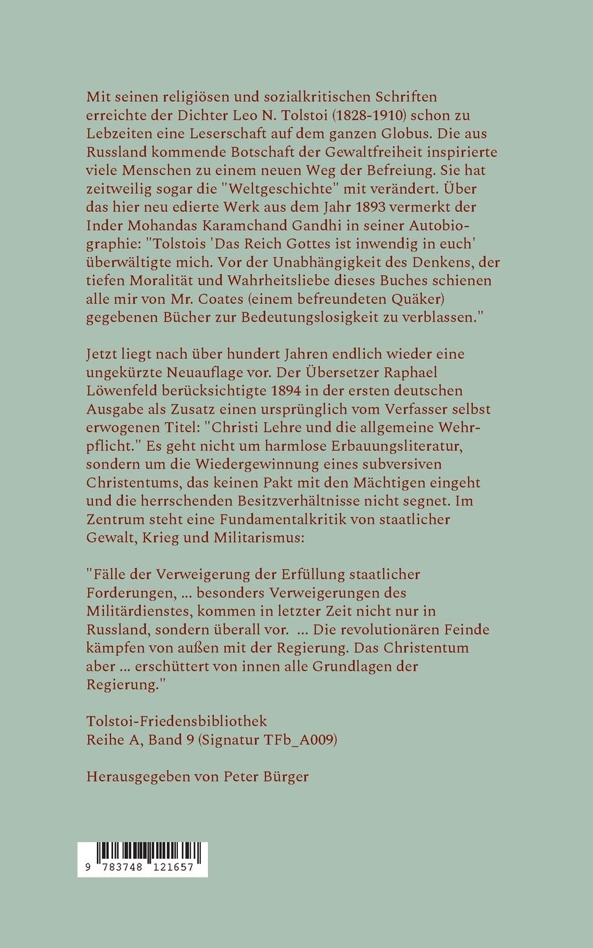 Rückseitencover Das Reich Gottes ist in Euch