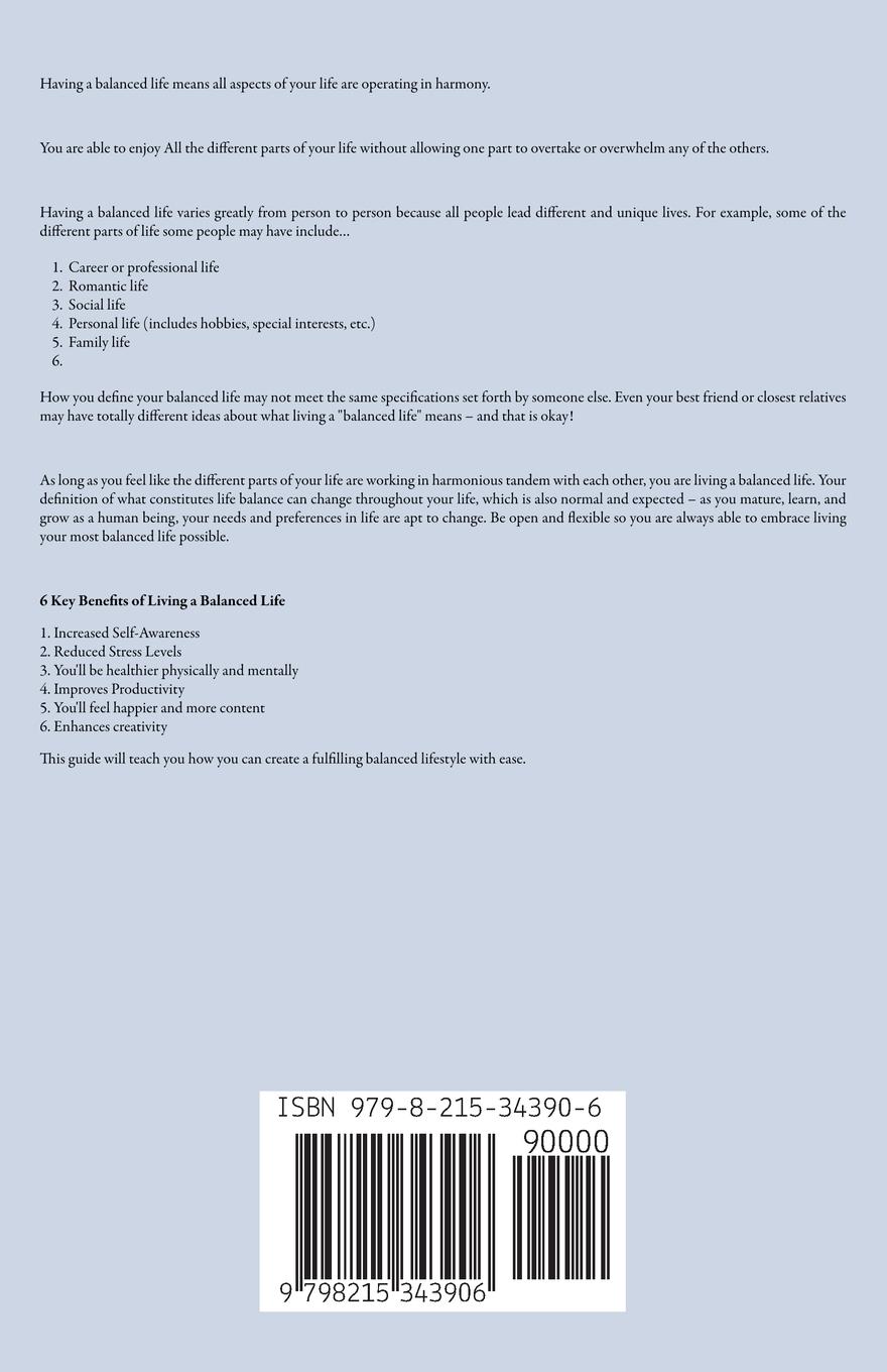 Rückseitencover The Complete Guide To Living A Balanced Lifestyle
