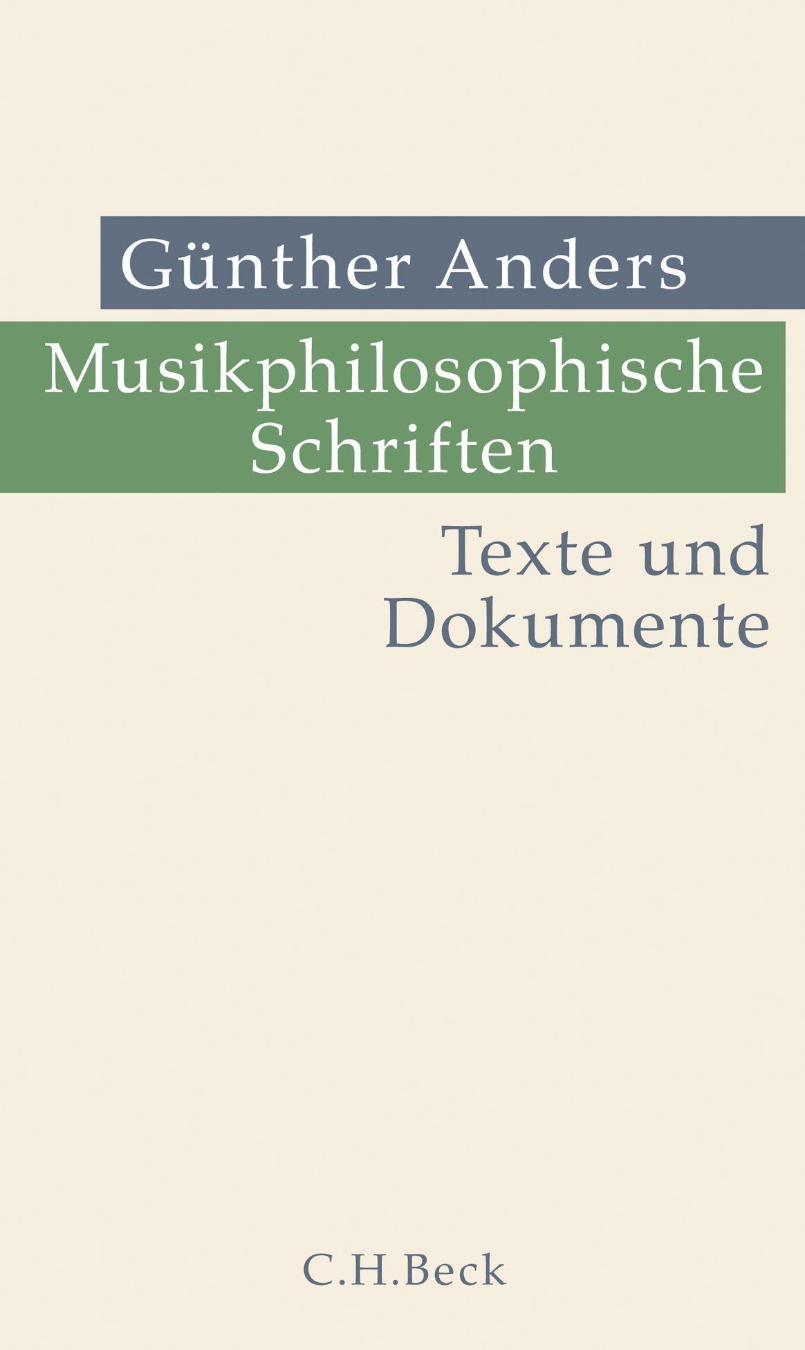 Vorderes Coverbild Musikphilosophische Schriften