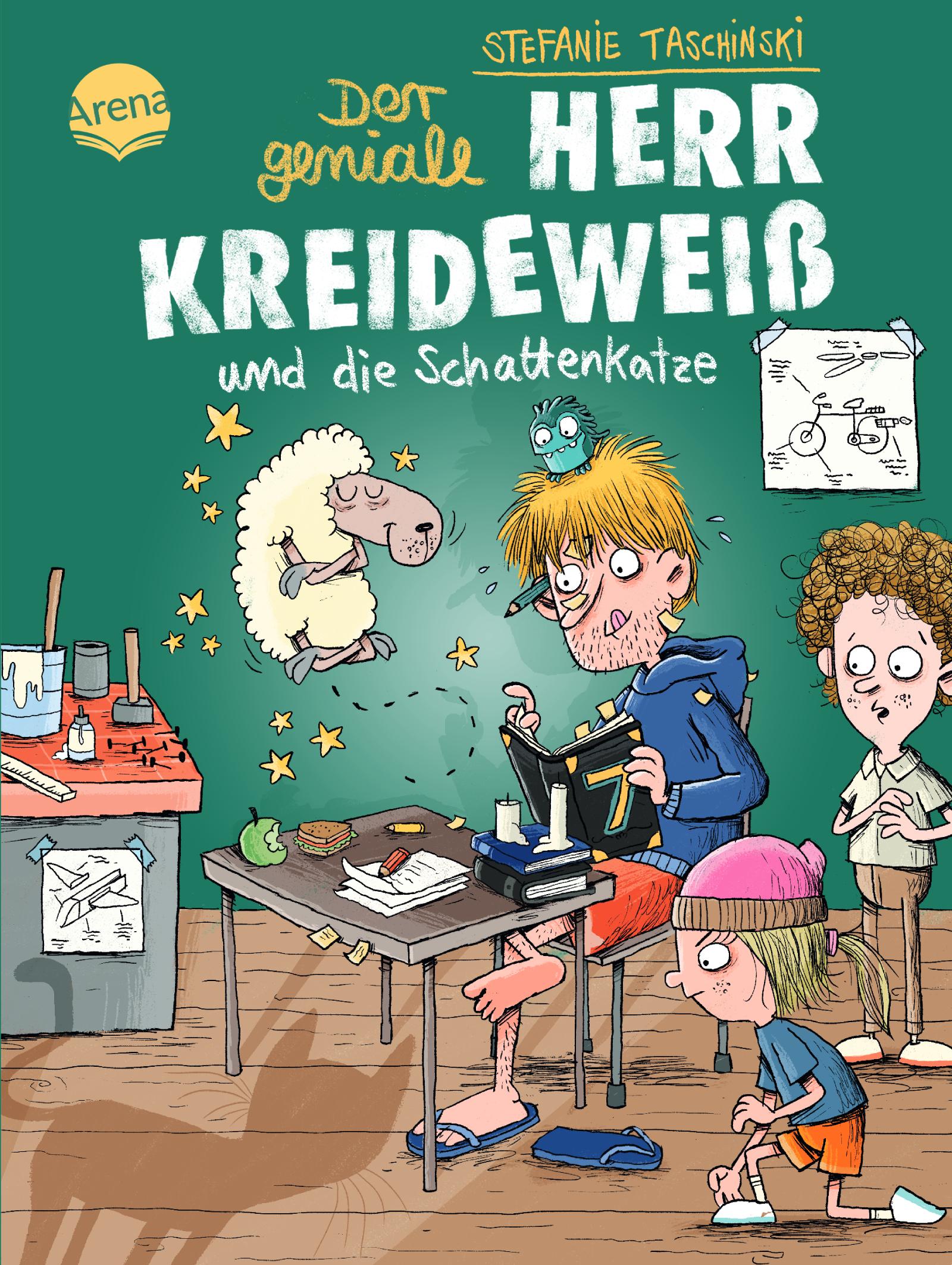 Vorderes Coverbild Der geniale Herr Kreideweiß (2). Der geniale Herr Kreideweiß und die Schattenkatze