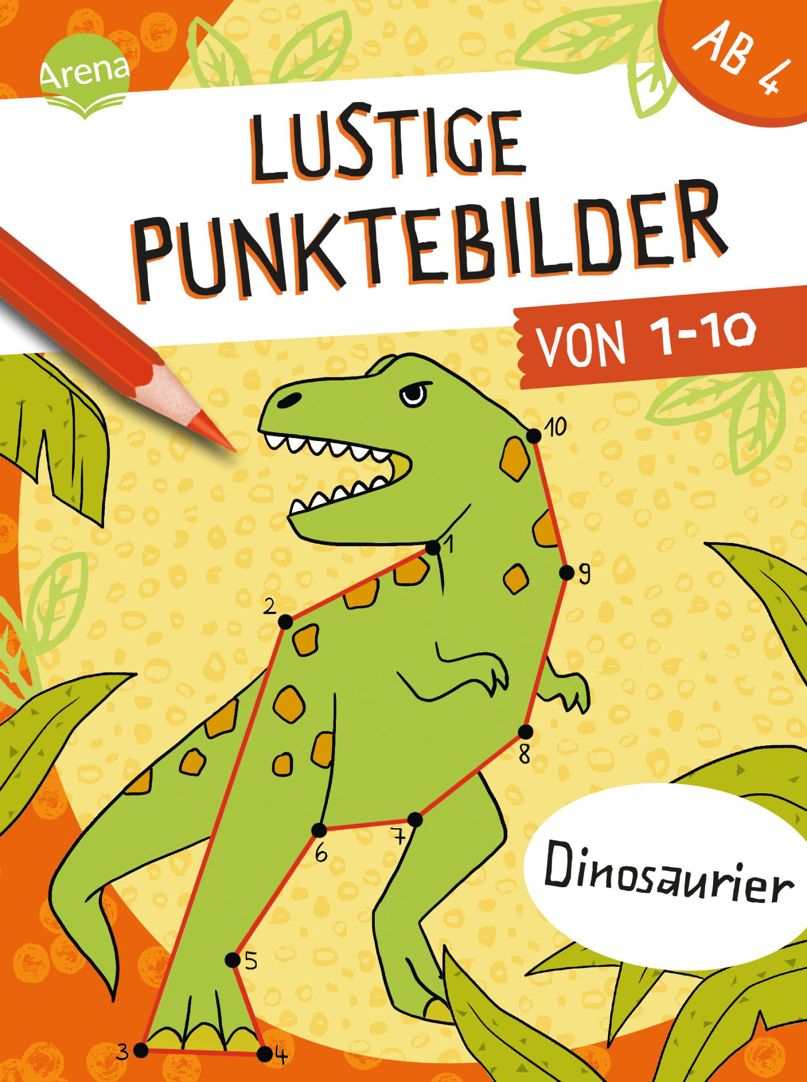 Vorderes Coverbild Lustige Punktebilder von 1-10. Dinosaurier