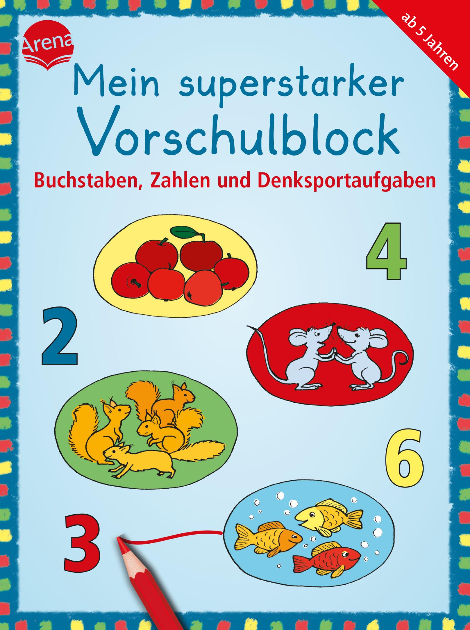Vorderes Coverbild Mein superstarker Vorschulblock. Buchstaben, Zahlen und Denksportaufgaben