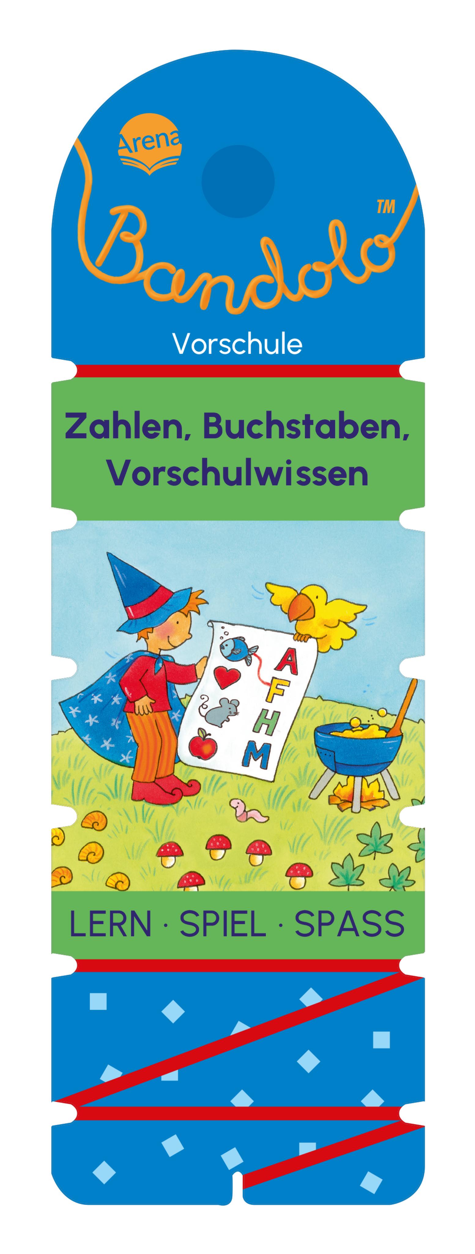 Vorderes Coverbild Bandolo. Zahlen, Buchstaben, Vorschulwissen