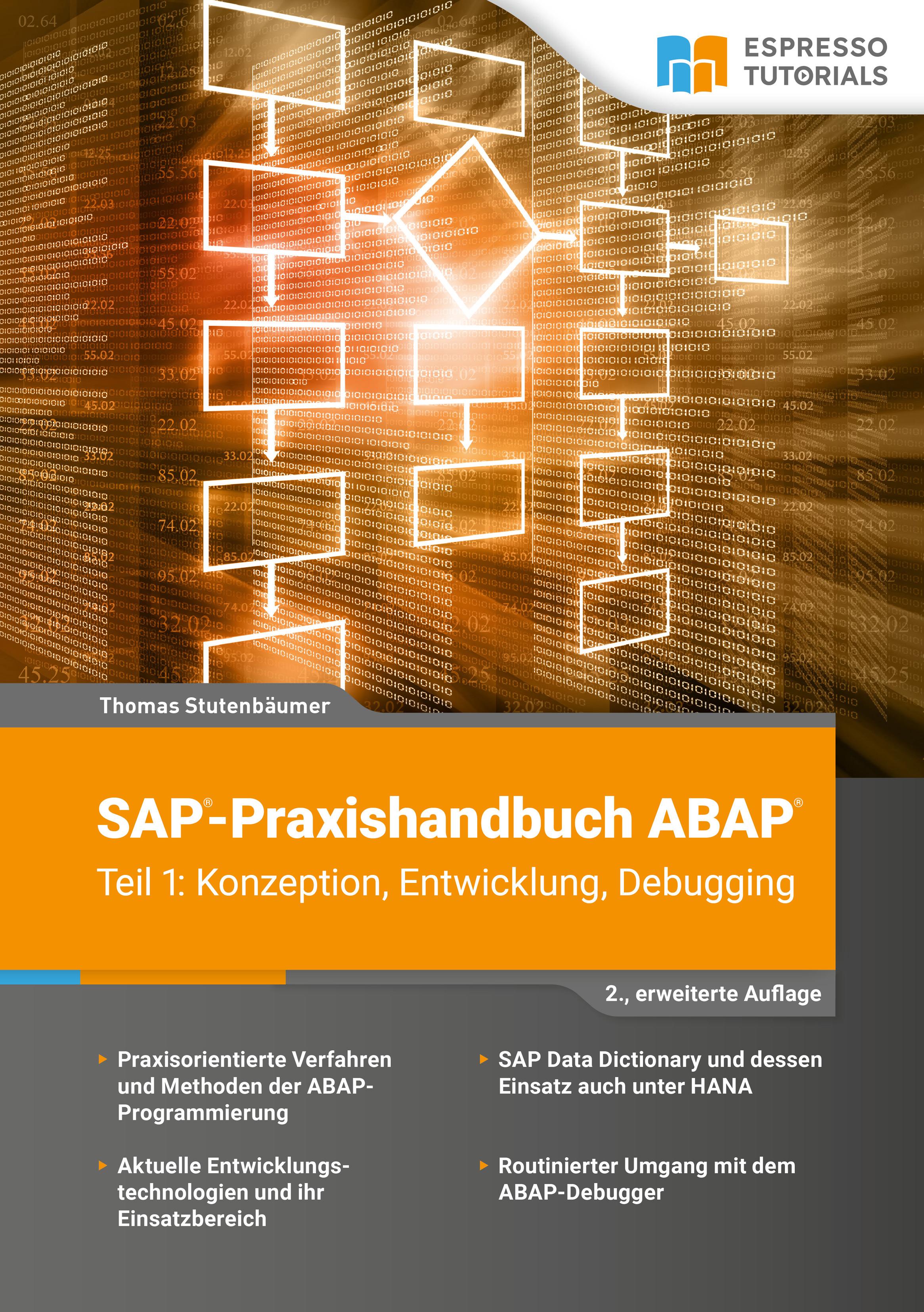 Vorderes Coverbild SAP-Praxishandbuch ABAP (Teil 1): Konzeption, Entwicklung, Debugging
