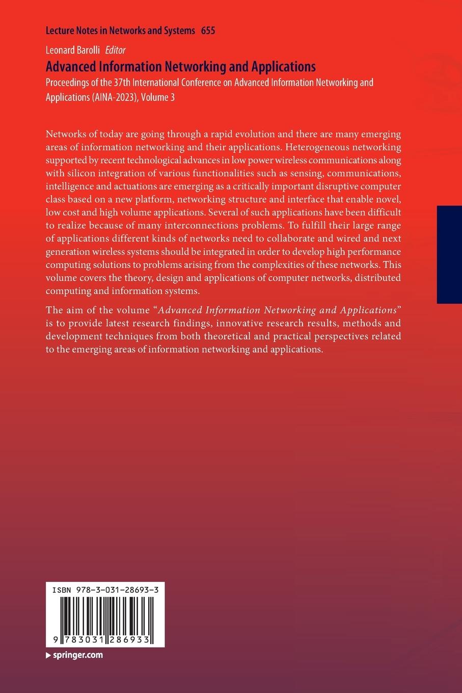 Rückseitencover Advanced Information Networking and Applications