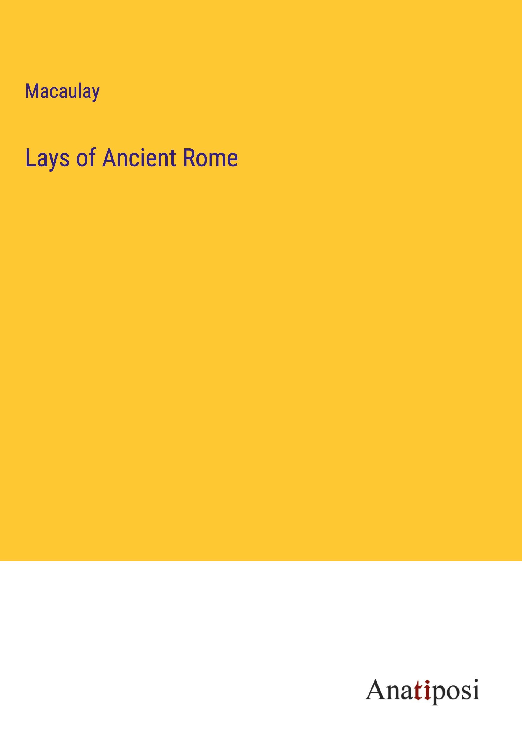 Vorderes Coverbild Lays of Ancient Rome