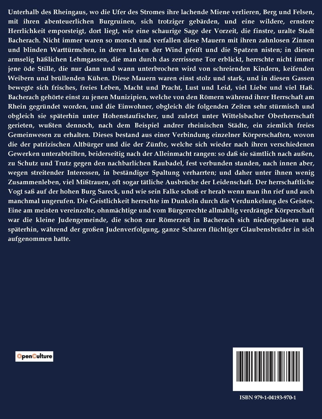 Rückseitencover DER RABBI VON BACHARACH