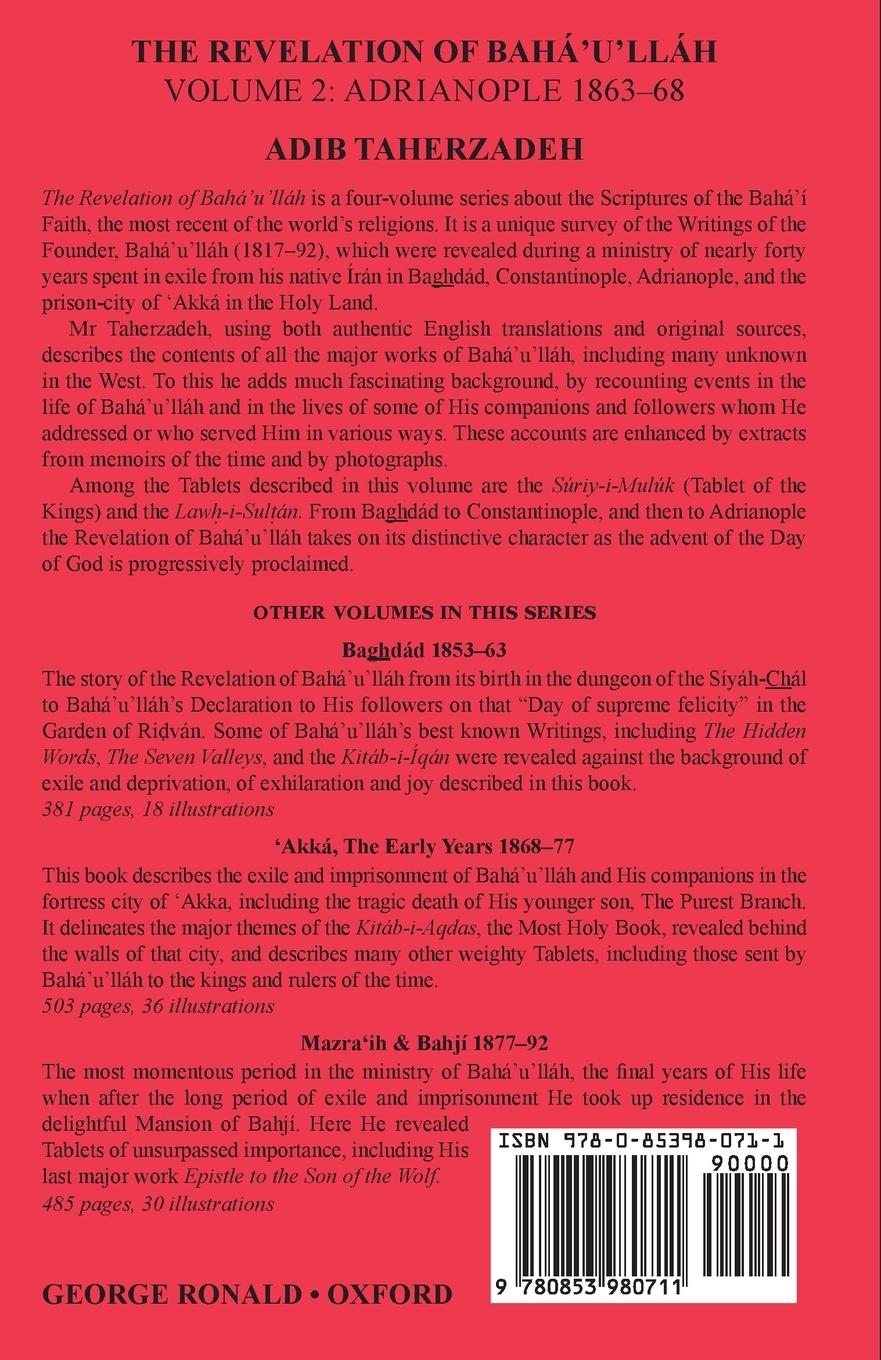 Rückseitencover The Revelation Of Baha'u'llah Vol. 2