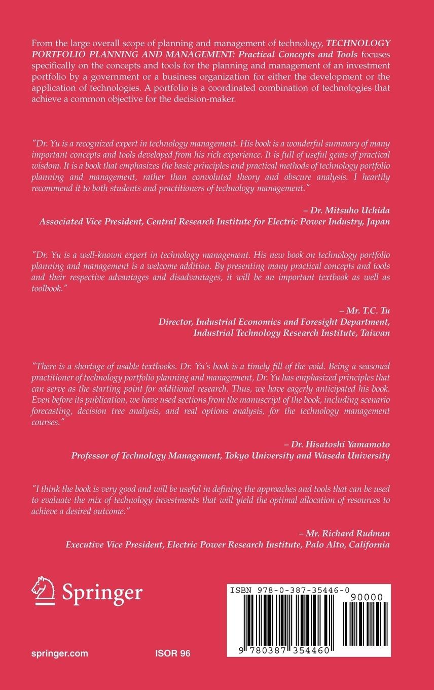 Rückseitencover Technology Portfolio Planning and Management